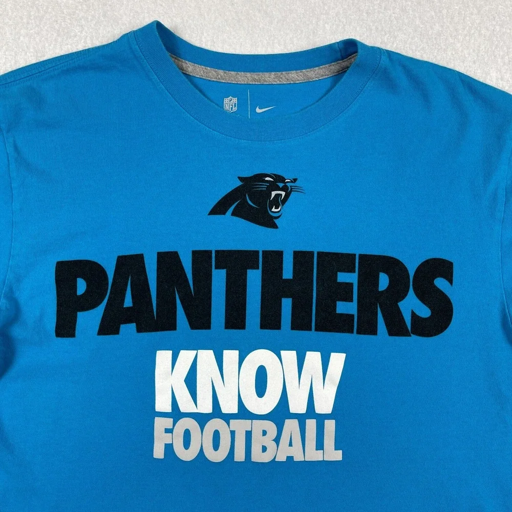 Carolina Panthers Shirt Mens Medium Nike‎ NFL Team Football Tee Tailgate Travel